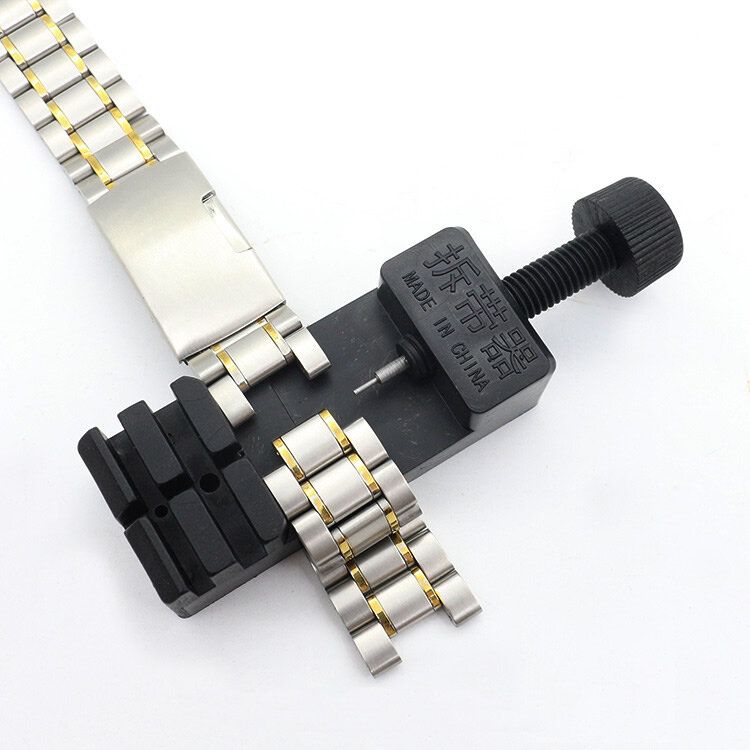Relógio banda link ajustar fenda cinta pulseira pino de corrente removedor ajustador kit de ferramentas de reparo para homem/mulher relógio