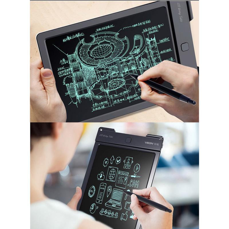 Mini tableaux noirs en tablette LCD de 13 pouces, tableau magnétique pour filles et garçons, craie de Graffiti, tableau d'écriture électronique