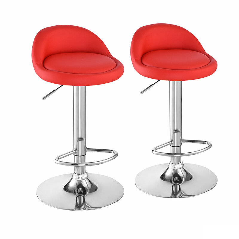 Panana 2 sztuk Bar Seat Pub PU skórzane obrotowe stołki kuchenne regulowane krzesło jadalnia licznik czarny/czerwony szybka wysyłka