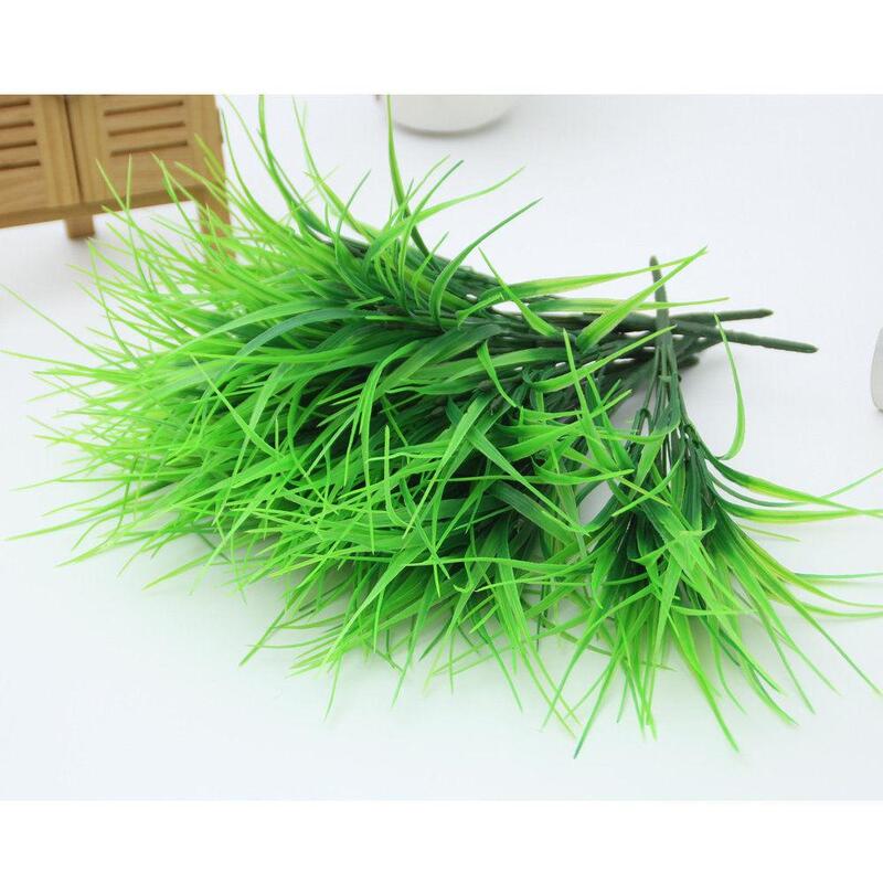 Plante d'herbe verte en plastique, 30cm, décoration florale de mariage, bureau, jardin, cuisine, café, bar