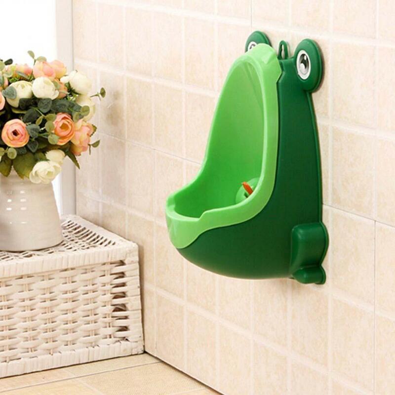 1Pc Baby Boy's Potty Urinal Standing Toilet Frog Vertical Wall-Mounted Pee Toddler Boy Bathroom Trainer Piss Tube Urinals