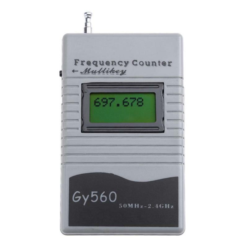 الرقمية عداد التردد 7 أرقام شاشة الكريستال السائل ل اتجاهين جهاز الإرسال والاستقبال اللاسلكي GSM 50 MHz-2.4 GHz GY560 عداد التردد عداد