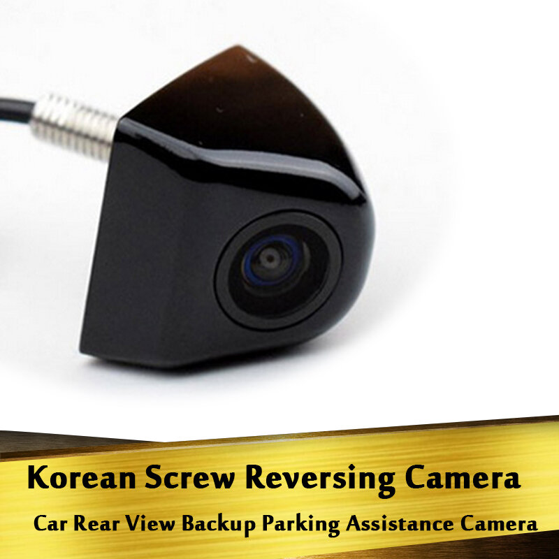Черная Автомобильная камера заднего вида, угол обзора 170 градусов, Корейская винтовая камера заднего вида, HD Водонепроницаемая камера задне...