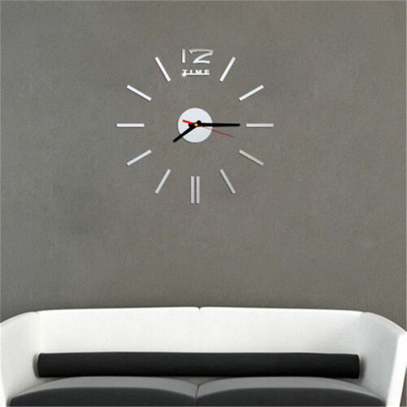 3d diy relógio de parede digital acrílico espelho adesivo de parede relógios de parede decoração da sua casa para sala estar quartzo agulha relógio