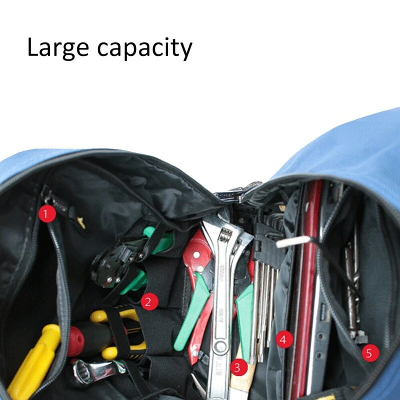 YILEQI-Kit de herramientas de hombro, bolsa de reparación de electricista, impermeable, resistente al desgaste, gruesa