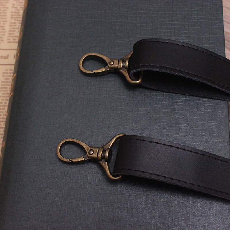 British Style 2 Clips 2 Hook Vintage Adjustable Unisex Genuine Leather Suspender Bronze Shoulder Strap pant braces for man