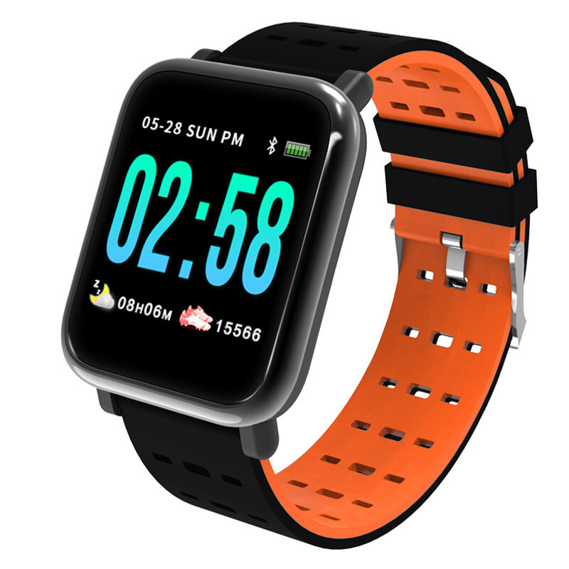 Montre connectée A6 pour IOS et Android, bracelet de Sport, avec moniteur de fréquence cardiaque et de sommeil, étanche, cadeaux