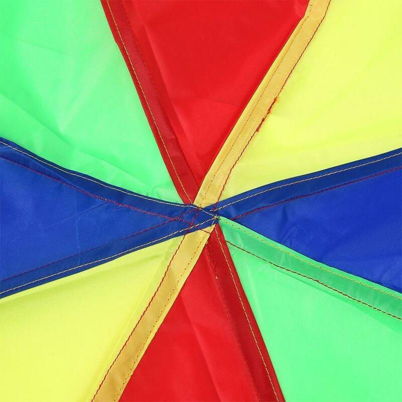 Children Play Rainbow Outdoor Game Exercise Sport 8 Handles Parachute Toy Drop Shipping