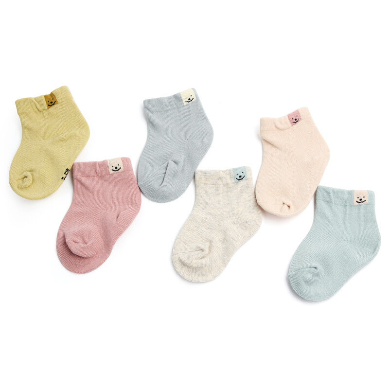 Chaussettes unisexes en coton pour nouveau-né de 0 à 1 an, 1 paire, nouvelle mode printemps-automne, mignonnes, couleur bonbon