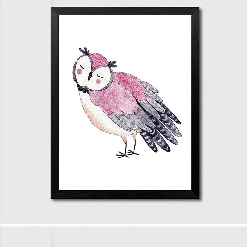Nordic Owl Cartoon Canvas Painting Dropshipping Wall Pictures for Living Room Posters and Prints Kids Kindergarten Bedroom Study