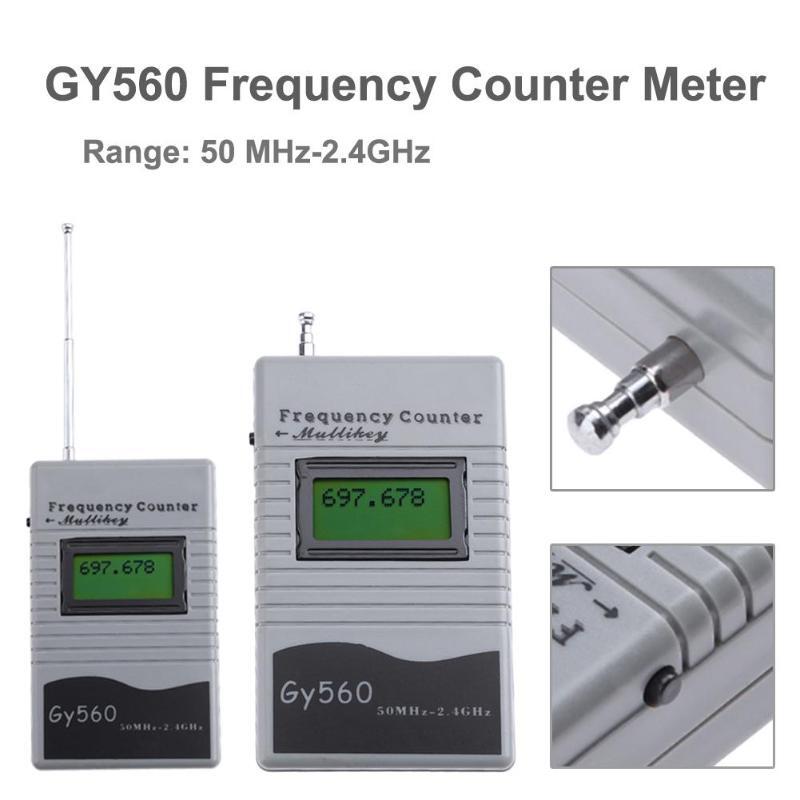 Contador de frecuencia Digital, pantalla LCD de 7 dígitos para transceptor de Radio de dos vías GSM 50 MHz-2,4 GHz GY560, contador de frecuencia