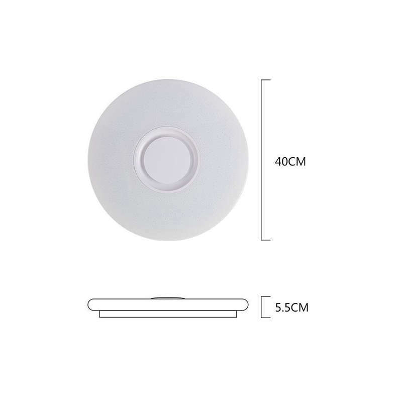 HOT Music Led Ceiling Light Lamp 60W Rgb Flush Mount Round Starlight Music With Bluetooth Speaker Dimmable Color Changing Light