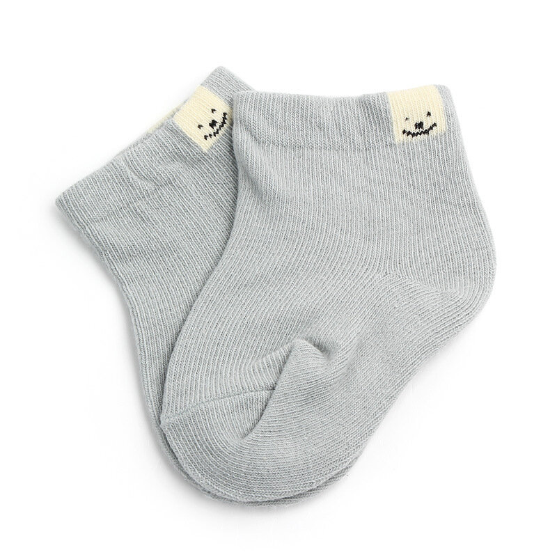1 par de primavera y otoño de algodón nueva moda lindo Unisex bebé recién nacido Color de caramelo fresco calcetines calcetín