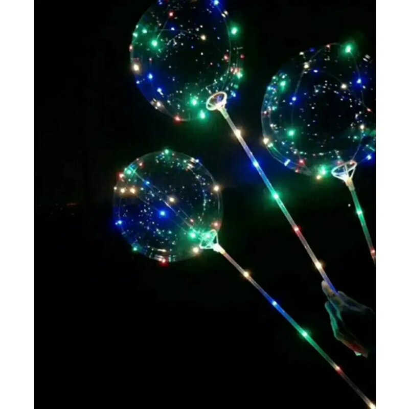 18 pouces LED lumineuse ballon Transparent rond bulle ballon multicolore beaux jouets lumineux cadeaux pour la famille des amis