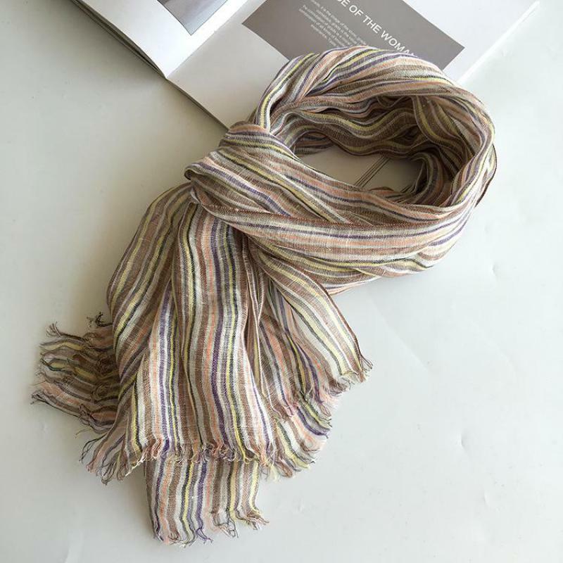 Унисекс стиль весна лето осень зима шарф хлопок и лен сплошной цвет длинные женские шарфы шаль модный мужской шарф