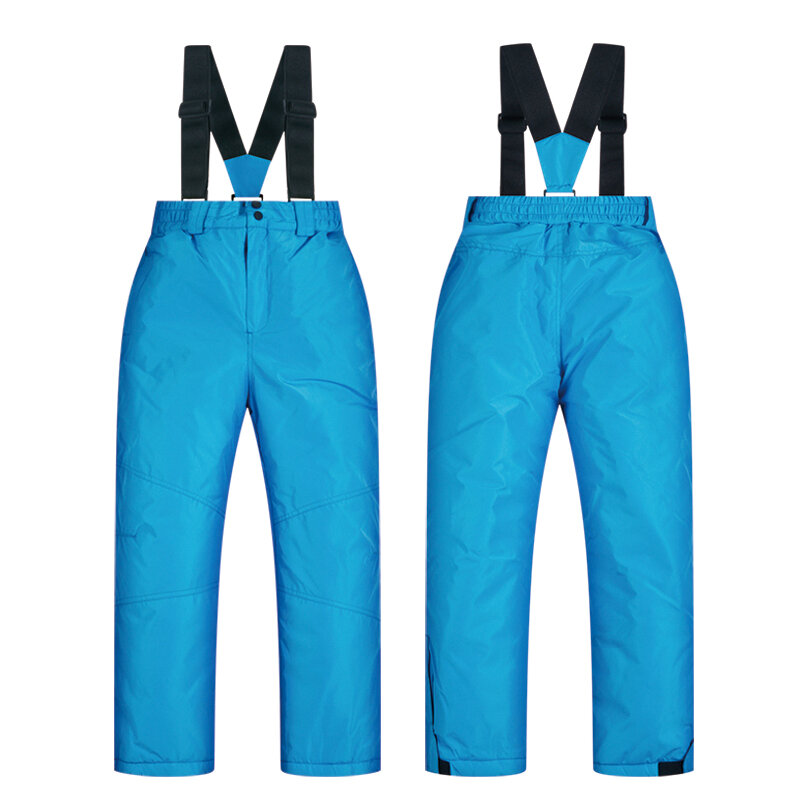 Лыжные штаны для мальчиков и девочек утепленные ветрозащитные водонепроницаемые теплые детские брюки зимние штаны для катания на лыжах и сноуборде
