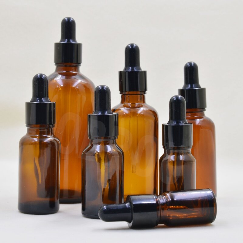 Amber Glas 5-100 ml Vloeibare Reagens Pipet Fles Pipet Drop Aromatherapie