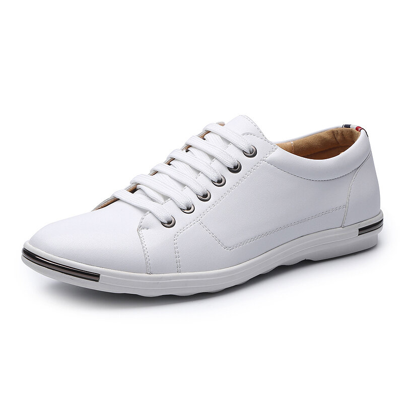 Wysokiej jakościowy duży rozmiar mężczyźni obuwie gorąca sprzedaż modne buty w stylu Casual mężczyźni oddychająca wiosna jesień czarne obuwie męskie białe