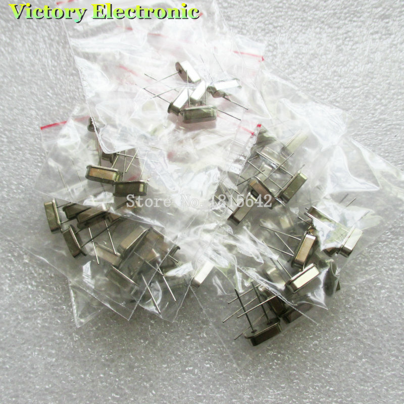 Kit électronique d'oscillateur à cristal de hc-49s, résonateur en céramique de quartz 7 sortes X, 32, 768 K, 4, 8, 12, 16, 20, 25 MHz, 5 pièces,