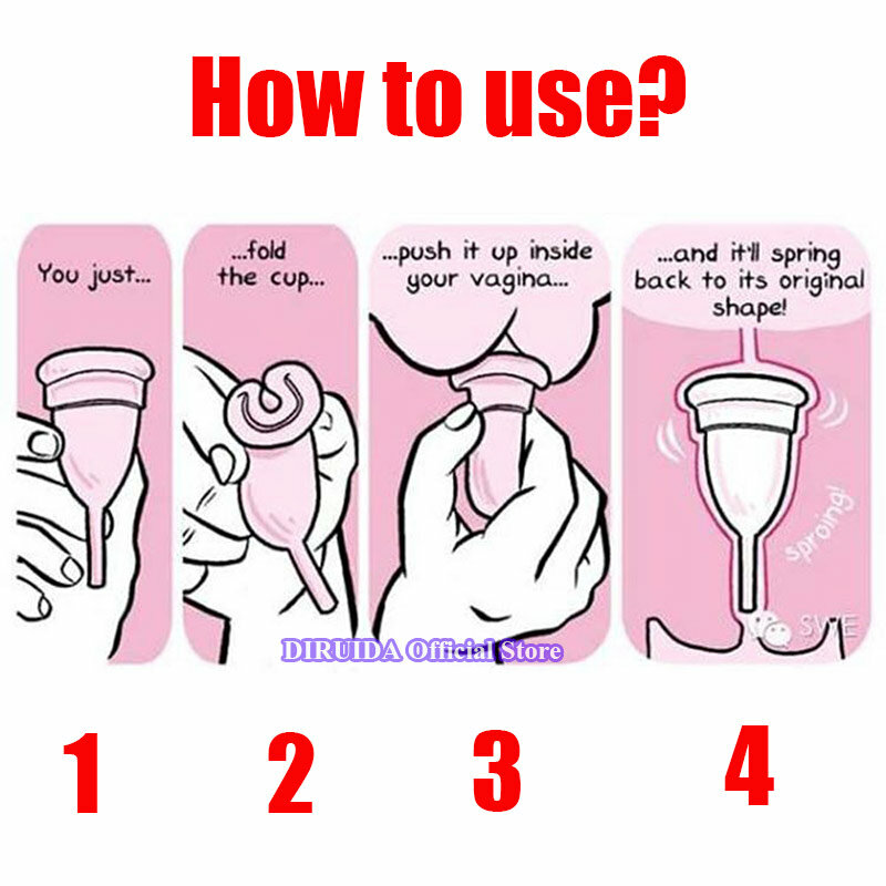 100% Original Reusable Menstrual Cup Vaginal Care Cup Feminine Hygiene Product Women Menstruation Medical Grade Silicone Cup