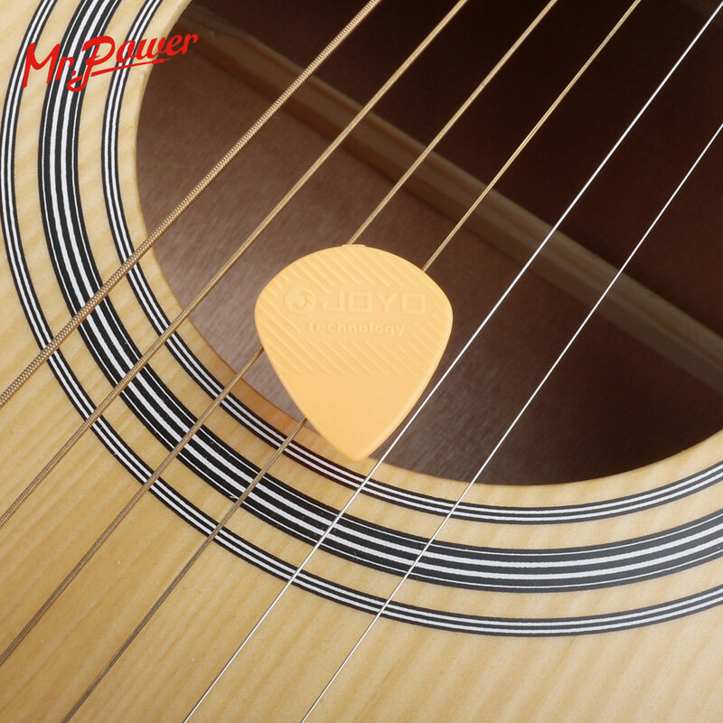 10Pcs JOYO plettri per chitarra nera antiscivolo per chitarra acustica elettrica basso Folk 1.4 materiale in acciaio plastico resistente all'usura