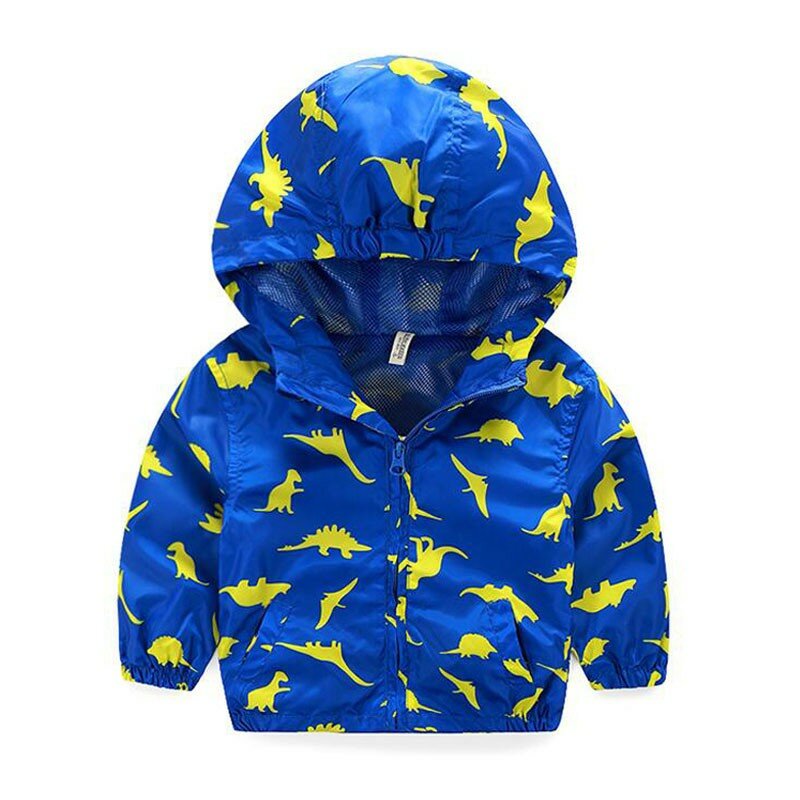 子供のための恐竜のコート,80〜120cm,防風,かわいい,男の子のためのアウター,赤ちゃんのための服