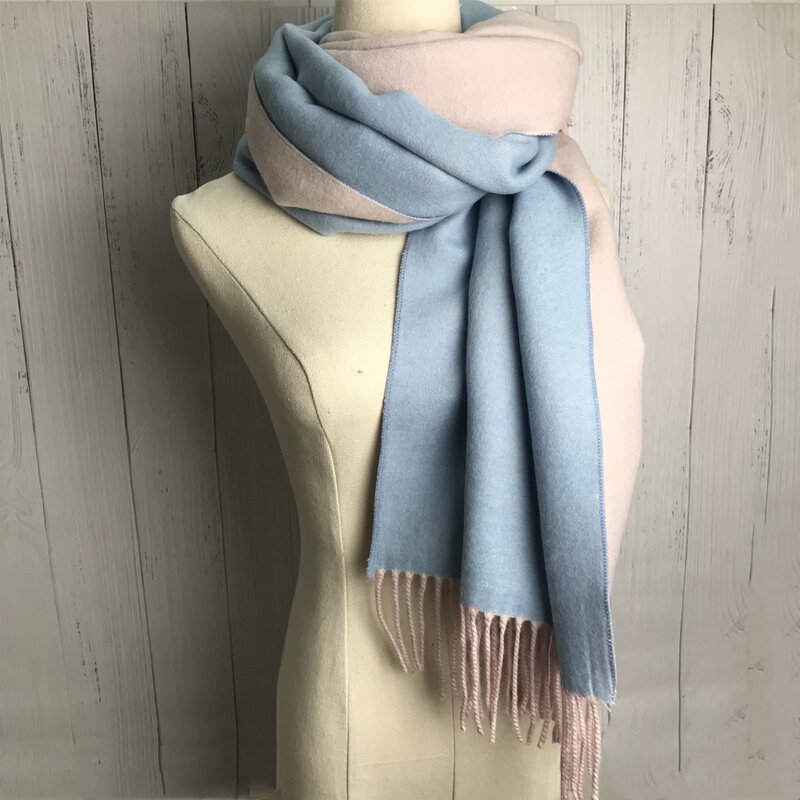 New Winter Classical Women Scarf Fashion Solid Double-side Soft Cashmere Scarves Shawl And Wraps  Female Tassel