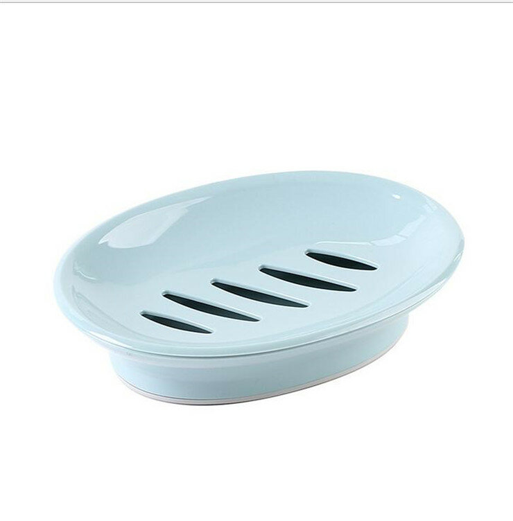 3 colores baño jabonera plástico caja de almacenamiento soporte plato escurridor contenedor de baño