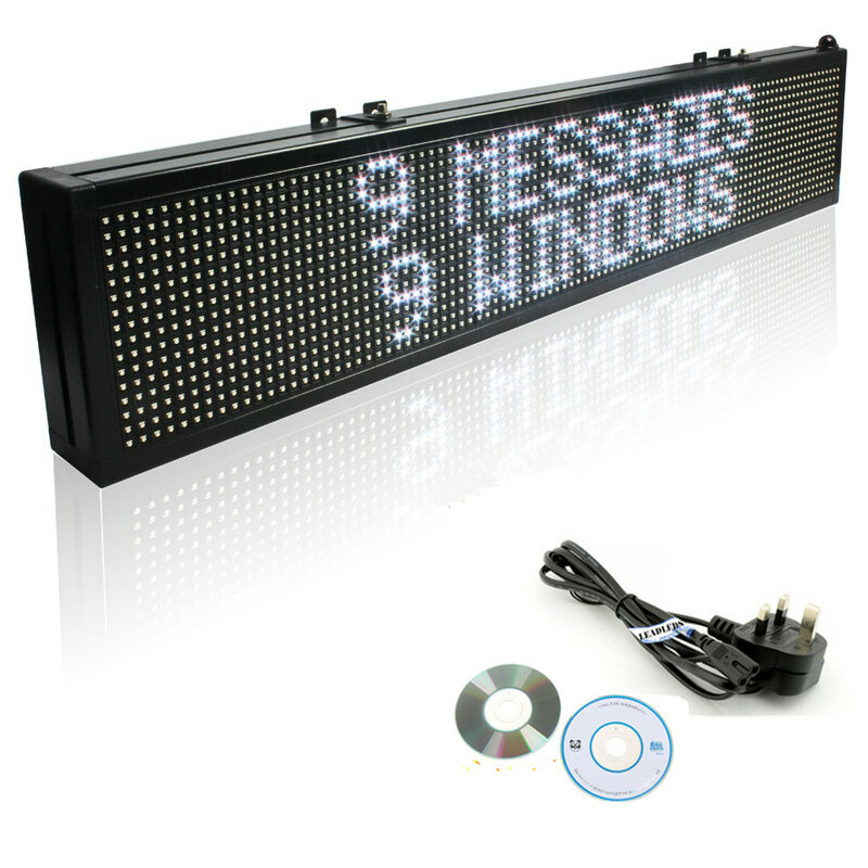 Tablero de mensajes para interiores, pantalla LED RGB SMD de 7 colores con WiFi de 40 pulgadas, señal abierta, pantalla de visualización de desplazamiento programable