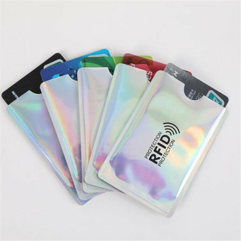 1Pcs 휴대용 안티 스캔 신용 RFID 카드 보호 안티 마그네틱 홀더 가방 케이스 Rfid 보호 금속