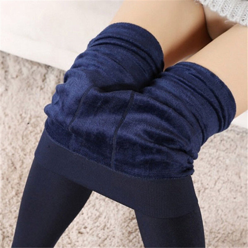 NYZ Shop-Leggings elásticos para mujer, pantalones térmicos ajustados con forro polar cálido para invierno