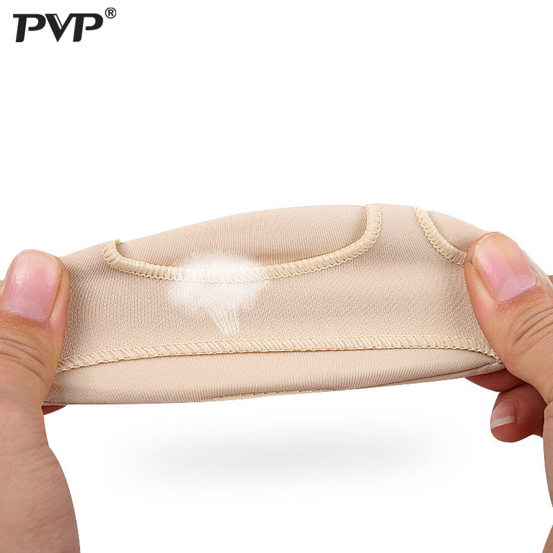 PVP-plantillas de Gel de tela para metatarso, almohadillas de bola, soporte para el dolor en el antepié, cuidado de los pies delanteros, 1 par
