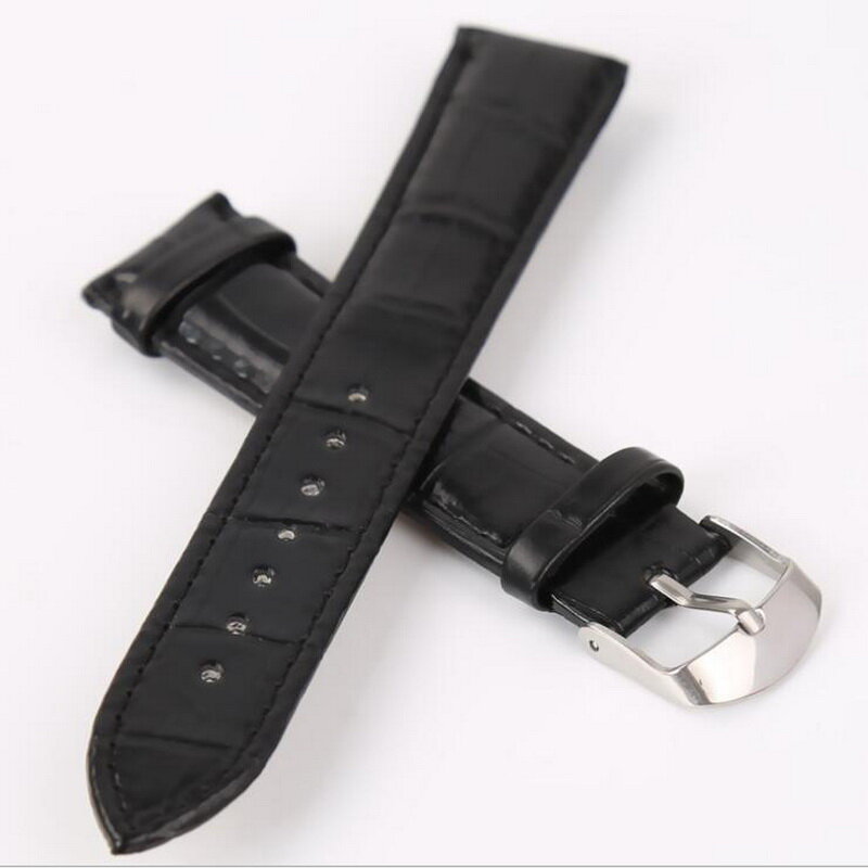 Neway pulseira de relógio de couro, durável, pulseira, relógio de pulso, preto, marrom, para homem, mulher, 16mm, 18mm, 20mm 22mm