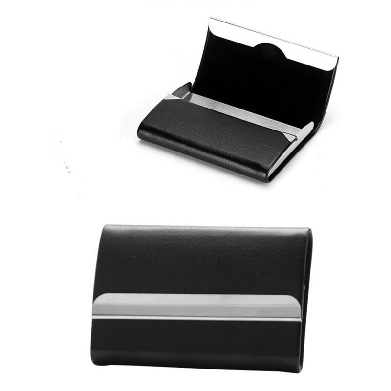 Bisi Goro 2022 New PU  Leather Men’s Wallet Bussiness ID Card Holder Case Bank Cards Box Mini Money Bag Simple Wallets For Women