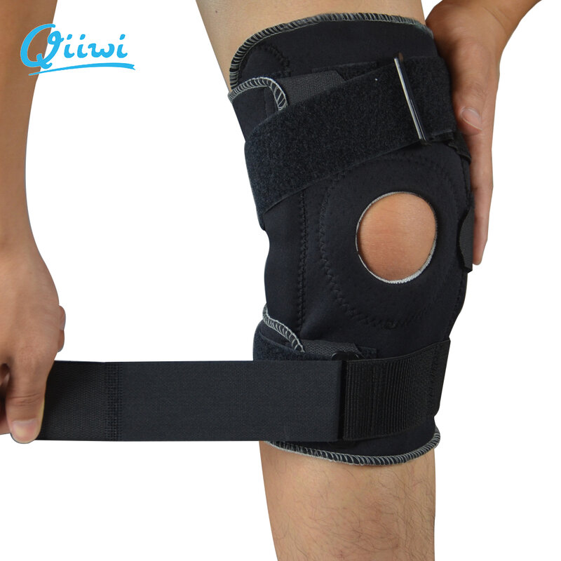 Professionele Sport Veiligheid Knee Brace Stabilizer Met Innerlijke Flexibele Scharnier Knie Pad Guard Ademende Protector Band
