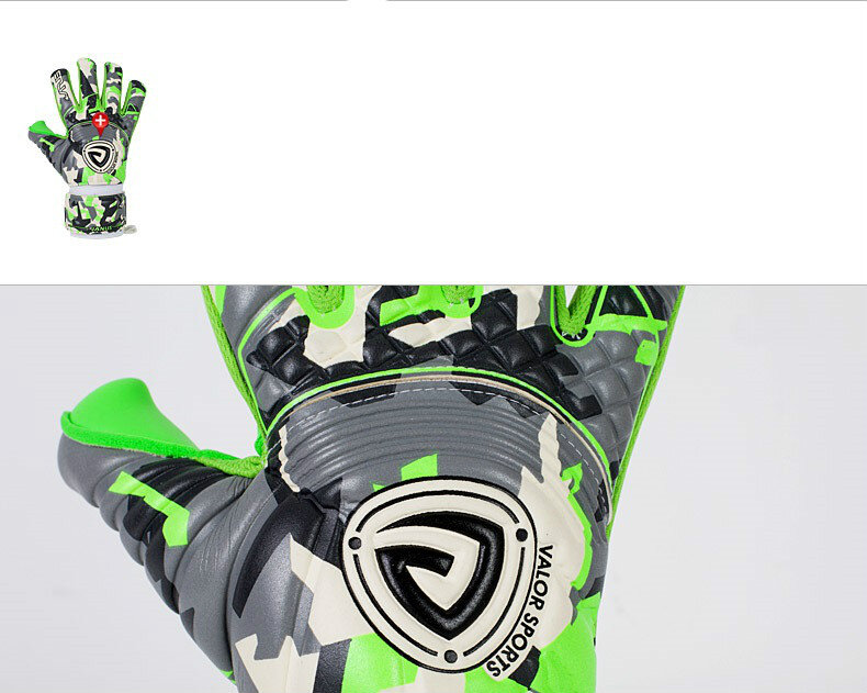 Outdoor Professional Goalie Gloves & Finger Protection Thickened 4mm Latex goalkeeper gloves Soccer Football