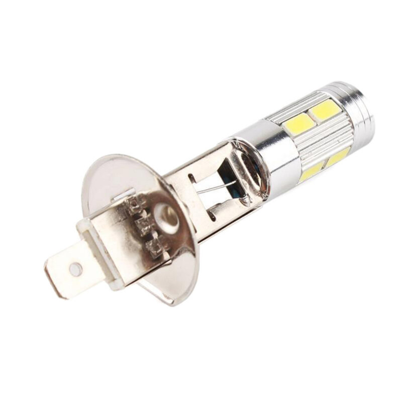 2 Buah Lampu Pengganti Putih H1/H3 LED Super Terang 10SMD 5630/5730 Panjang untuk Lampu Kabut Mobil Lampu Lari #280684