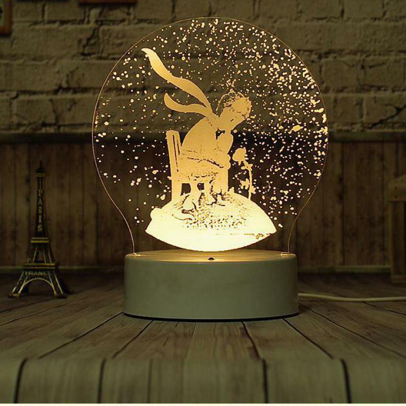 3D Nightlight Star Deer Dandelion LED Desk Table Lamp  for Home Decor Warm Light For Home Bedroom Decoration Kids Gift