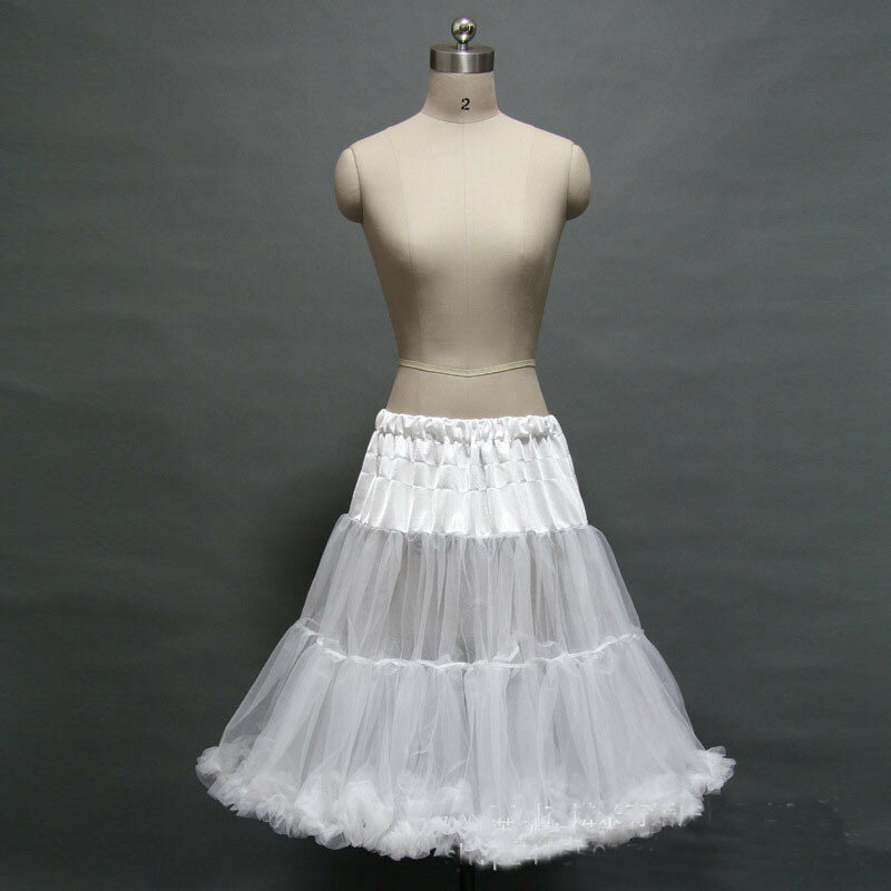 Short Tutu Bridal Petticoat Crinoline Underskirt Wedding Dress Skirt Slips Waist adjustable