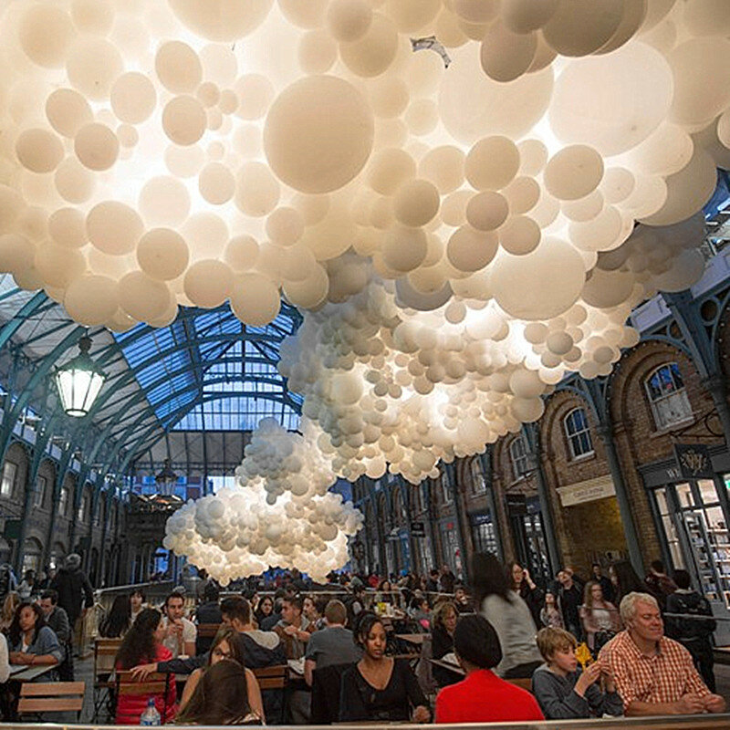 Ballon blanc mer des nuages 5 pouces 10 pouces 12 pouces 36 pouces, grand ballon à hélium en latex, décor de fête d'anniversaire de mariage