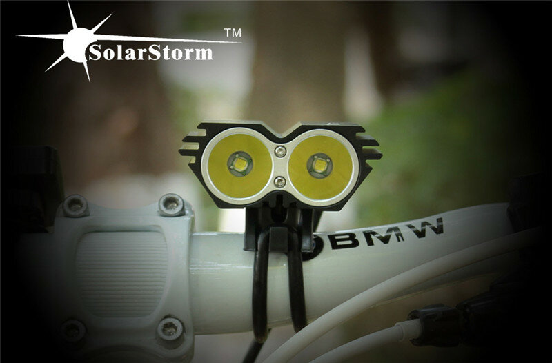 SolarStorm-Luz LED de 5000Lm para bicicleta, resistente al agua, XM-L U2, Flash, paquete de batería recargable y cargador