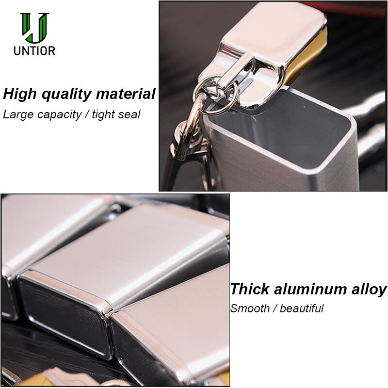 UNTIOR Mini Portable Ashtray Cigarette Keychain Outdoor Use Pocket Smoking Smoking Ash Tray with Lid Key Chain for Travelling