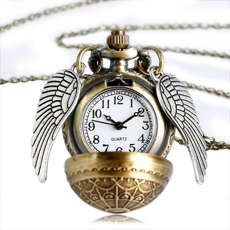 Elegant Golden นาฬิกานาฬิกา Alice In Wonderland สร้อยคอจี้นาฬิกา Relogio Feminino