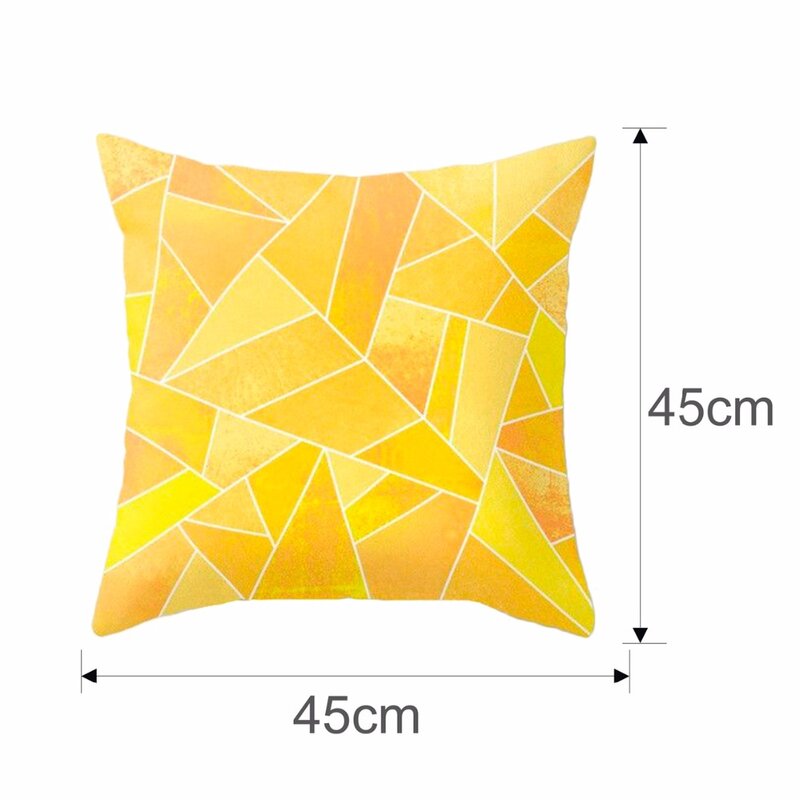 Travesseiro decorativo geométrico amarelo, almofada para sofá diy com estampa geométrica, cadeira para decoração de casa e natal