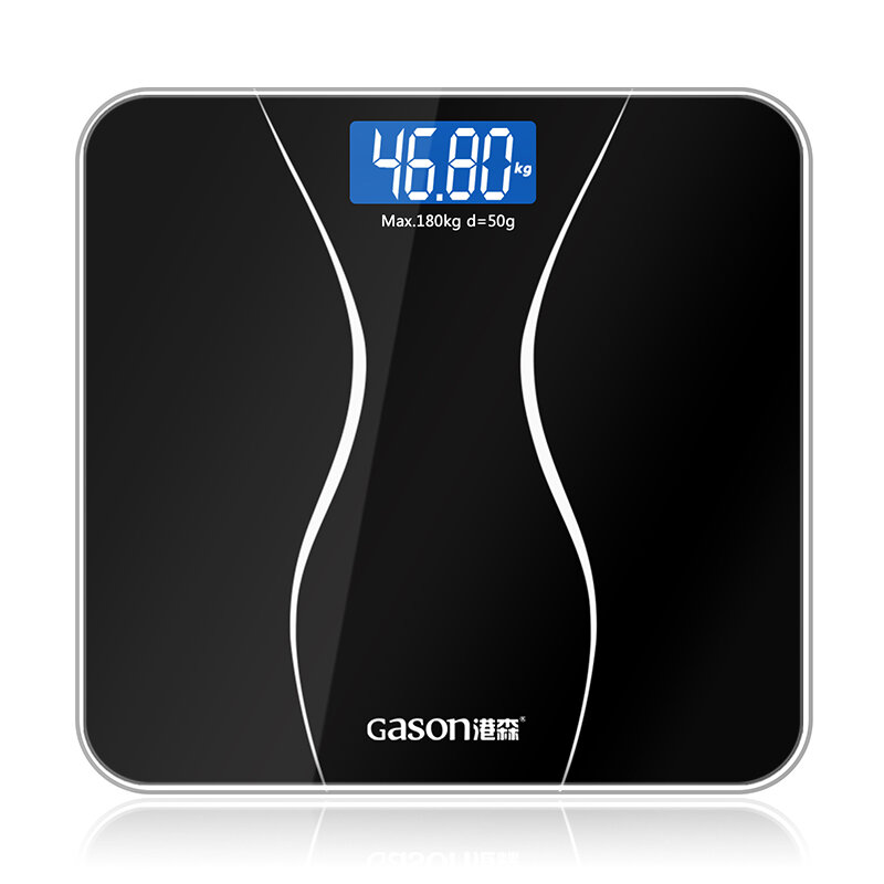 Gasona2バスルームフロアボディスケールガラススマート家庭用電子デジタル体重計肥満lcdディスプレイ180/50g