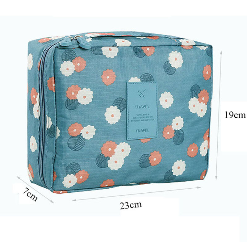 Waterproof Portable Zipper Cosmetic Bag  Beauty Case Makeup Storage Bag Storage Travel Organizer For Toiletries Toiletry Kit