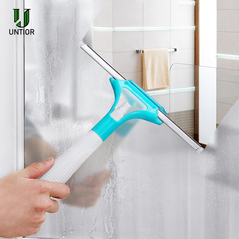 UNTIOR Silicone Window Cleaning Brush Multifunction Squeegee Spray Intergrated Type Brushes Portable Handle Window Cleaner Tools