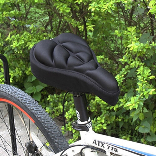 Funda suave 3D para SILLÍN de bicicleta, cojín de espuma cómodo, accesorios para bicicleta