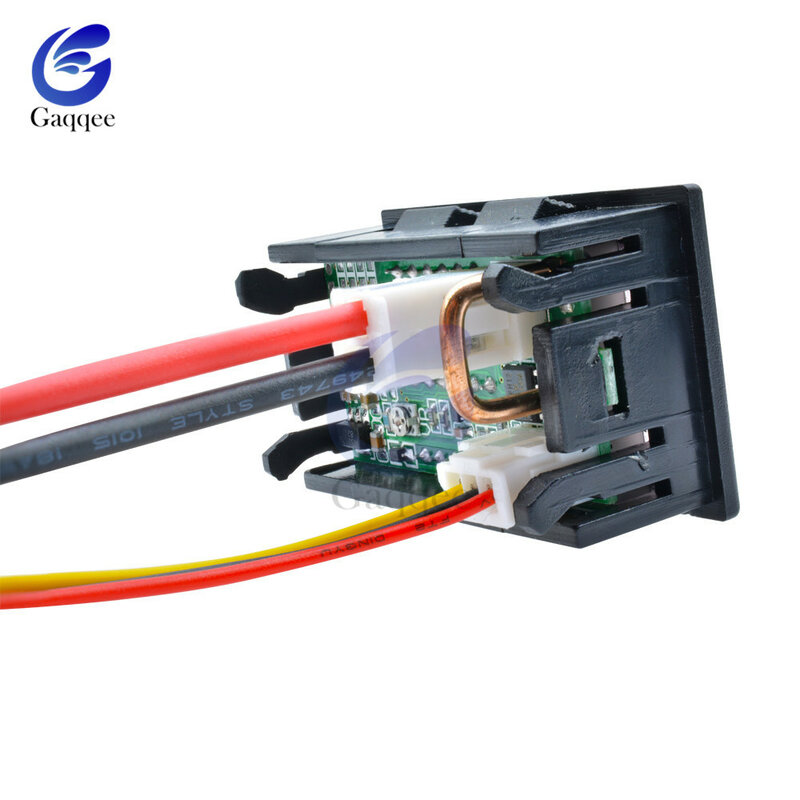 Voltímetro Digital de CC, amperímetro, 4 bits, 5 cables, 100V, 200V, 10A, fuente de alimentación, pantalla Dual LED