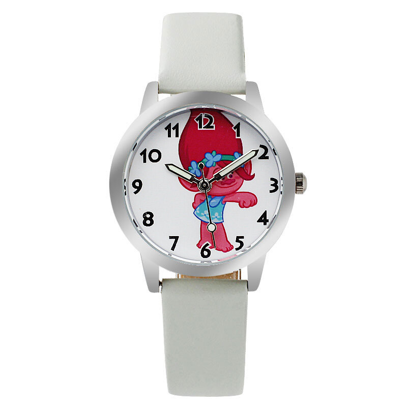 Reloj luminoso de dibujos animados para niños, pulsera de cuarzo de cuero, 6 colores, a la moda, para niños y niñas